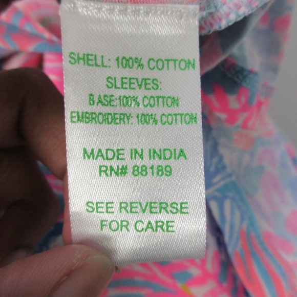 Lilly Pulitzer Girls Mini Agee Romper Dress XL Pink Cotton Sleeveless Beach 176 - Picture 6 of 12